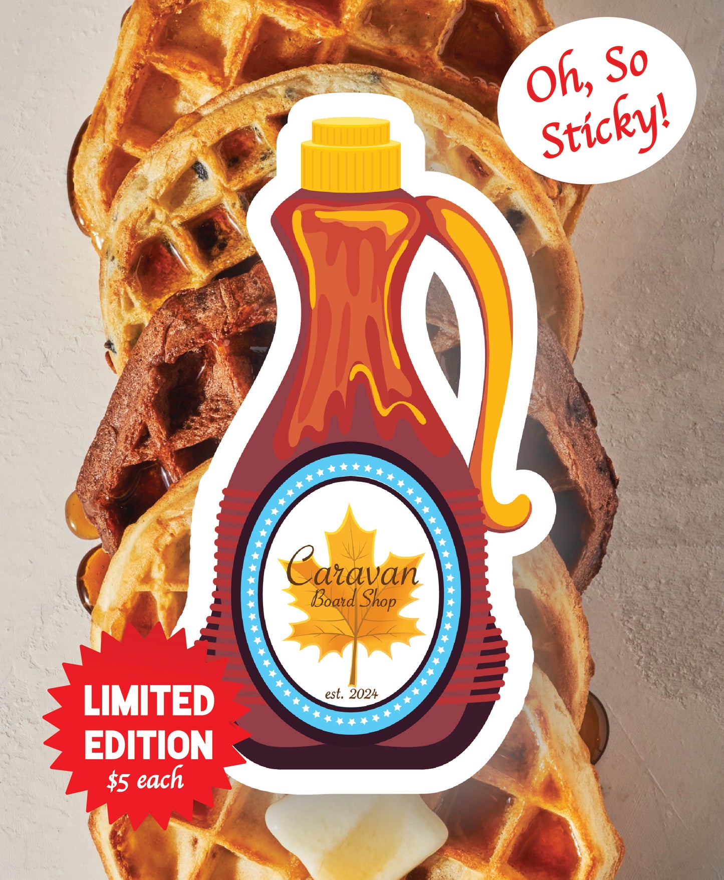 Caravan Limited Edition Monthly Shop Sticker