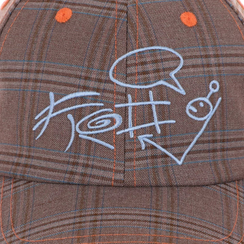 Frog Plaid G Snapback Hat - Brown