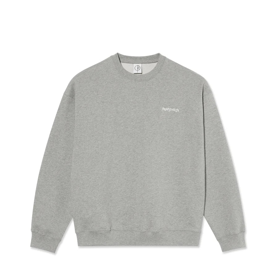 Polar Dave Crewneck | Surf Logo - Heather Grey