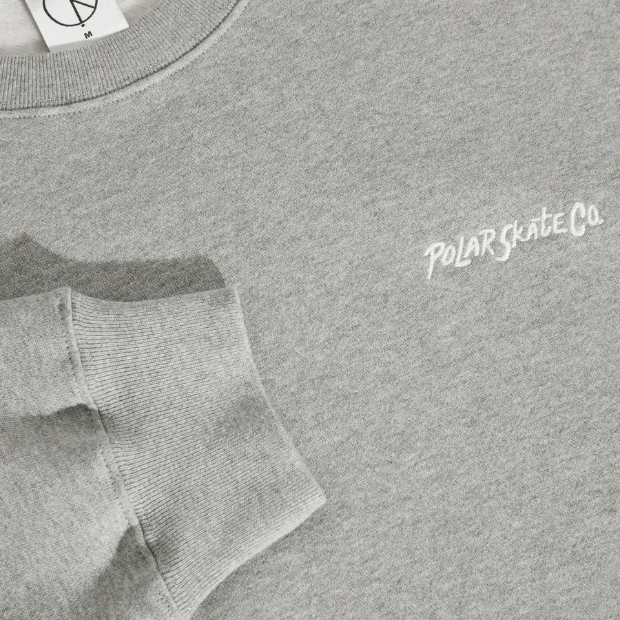 Polar Dave Crewneck | Surf Logo - Heather Grey