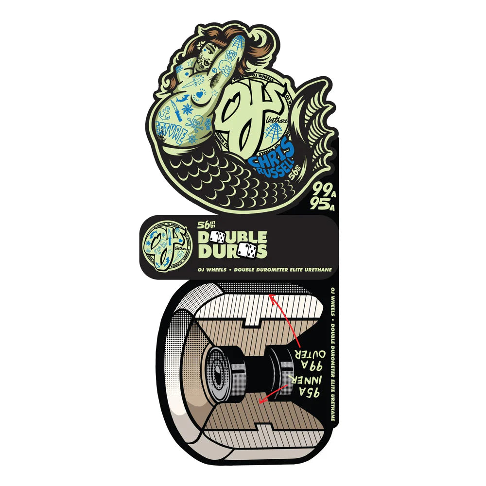 OJ Wheels Chris Russel ‘Sexy Memaid’ 56mm/99a/95a