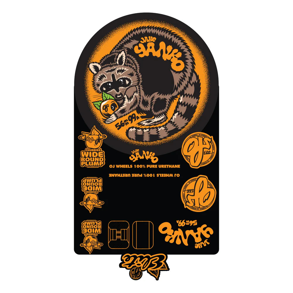 OJ Wheels Jake Yanko ‘Trash Panda’ Chubbies 56mm/99a