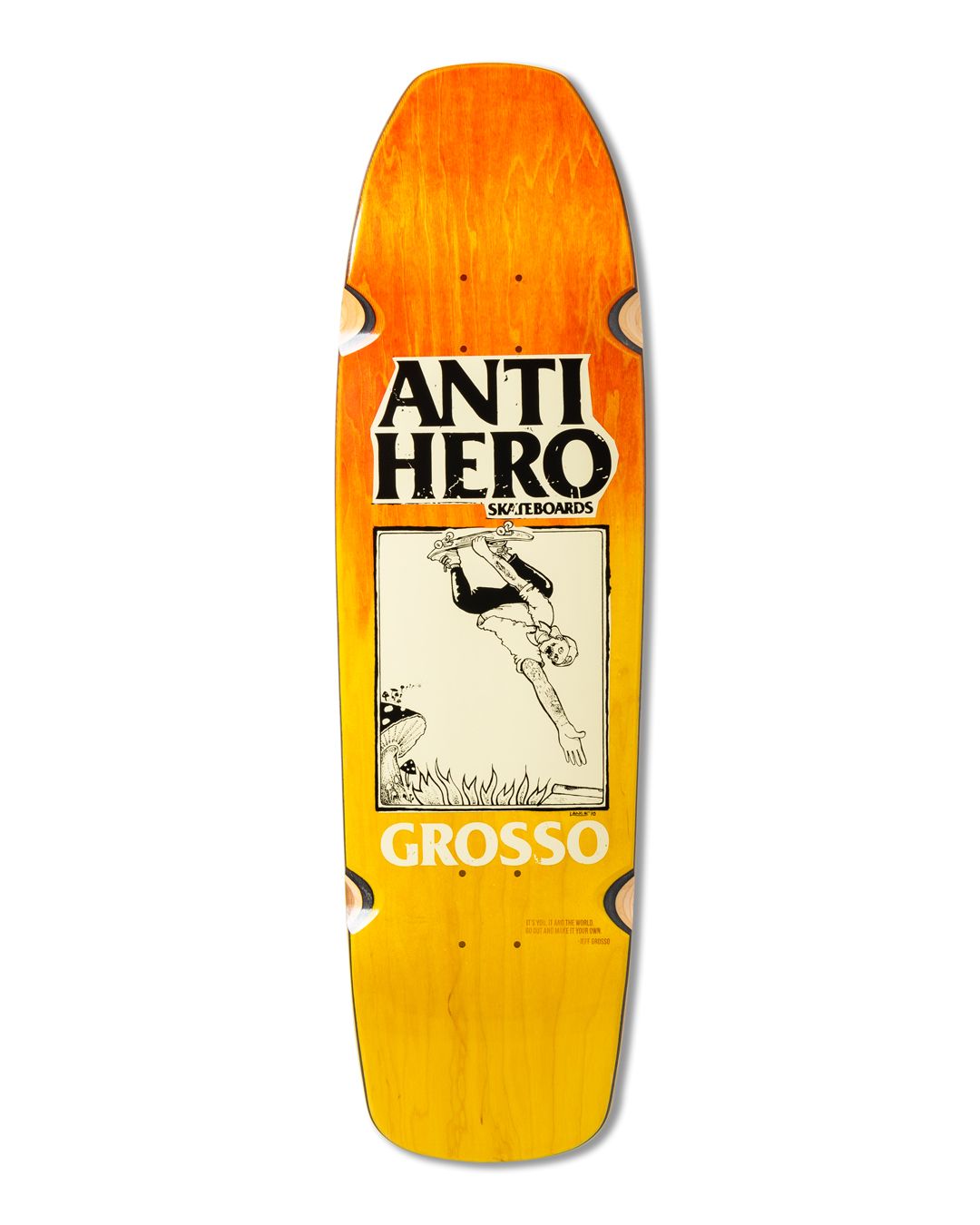 Antihero Grosso ‘Handplant’ SSD25 Deck - Orange/Yellow Fade
