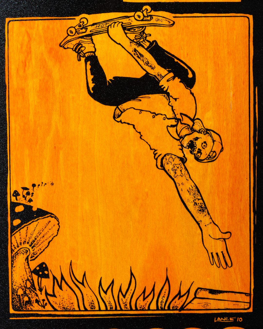 Antihero Grosso ‘Handplant’ SSD25 Deck - Black/Brown