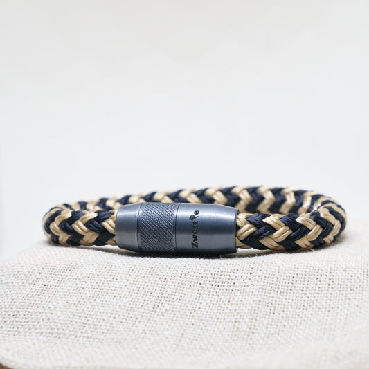 Zwettie Wax Bracelet - Navy/Sand