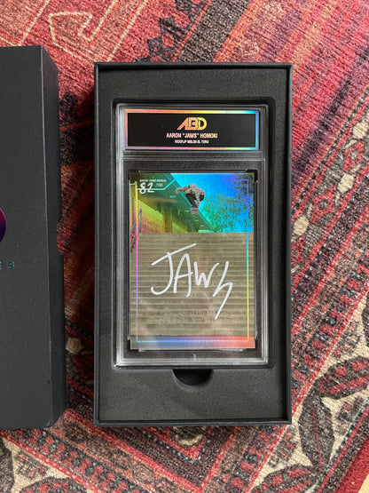 ABD Collectibles SIGNED Aaron ‘JAWS’ Homoki Kickflip Melon at El Toro - Rainbow Holo 82/150