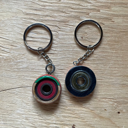 Deckwear Recycled Skateboard/Bearing Keychain