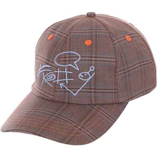 Frog Plaid G Snapback Hat - Brown