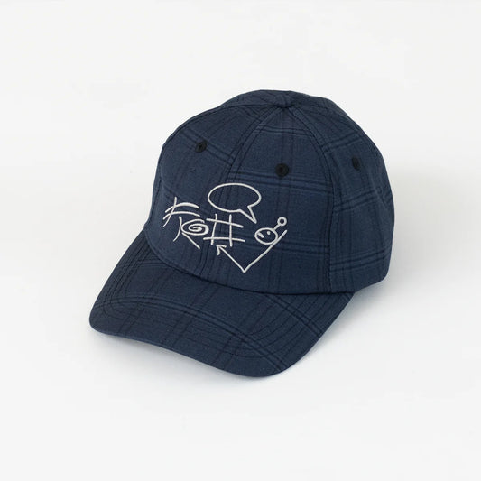 Frog Plaid G Snapback Hat - Navy