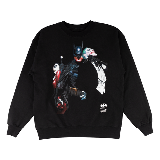 Welcome x Batman ‘Harley & Joker’ Crew Fleece - Black