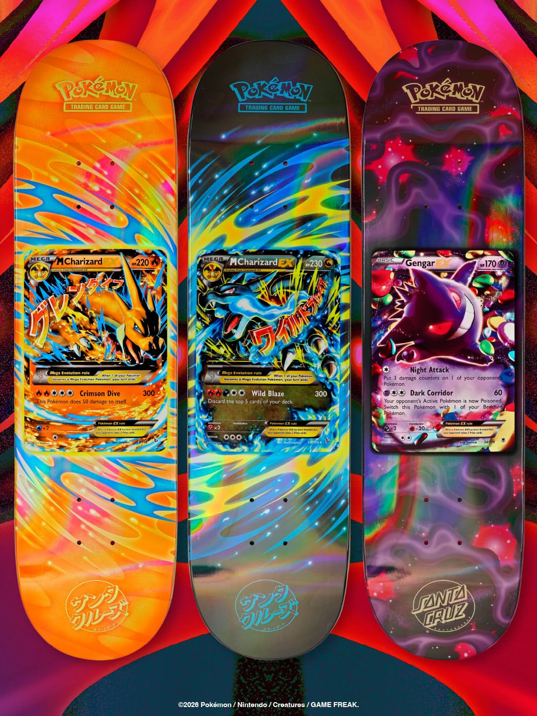 Santa Cruz x Pokémon Blind Bag Skateboard [COLLINGWOOD RESIDENTS ONLY]