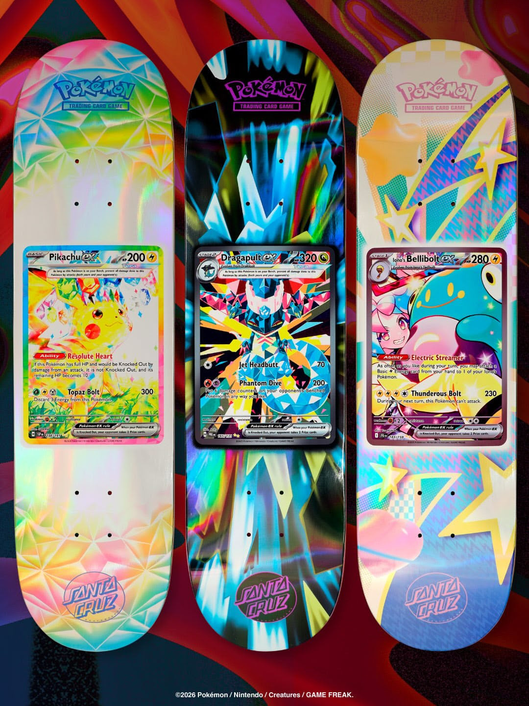 Santa Cruz x Pokémon Blind Bag Skateboard [COLLINGWOOD RESIDENTS ONLY]